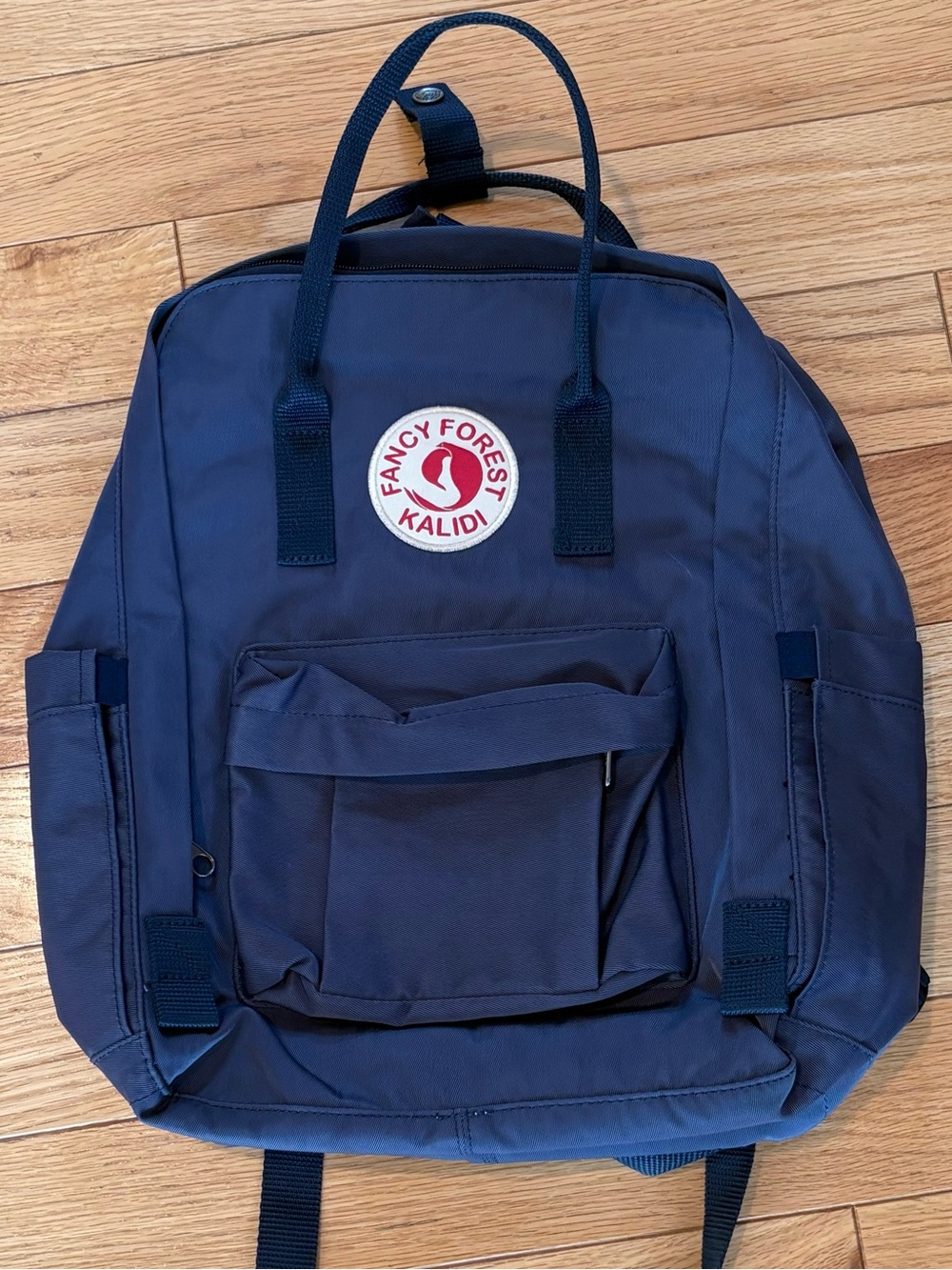 Fancy Forest Kalidi Blue Large Canvas Multi Pocketed Dual Handle Backpack